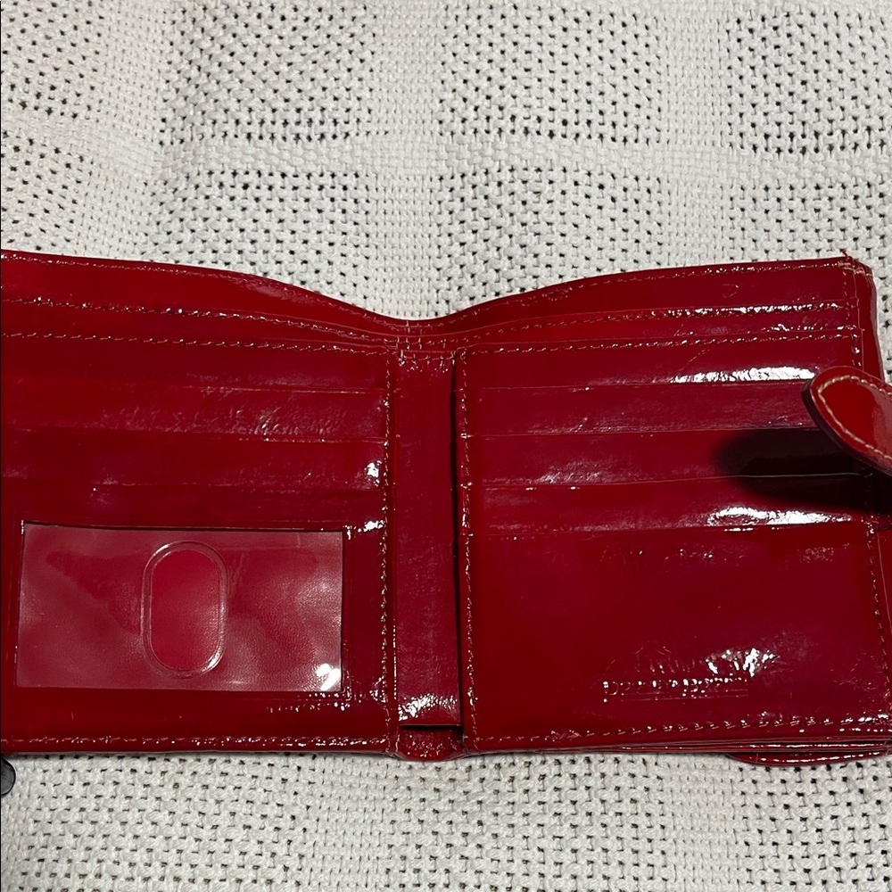 Dooney & Bourke Shiny Red Wallet - Picture 3 of 3